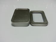 Контейнер олова металла батареи квадратный с коробками окна/олова PVC, 109*79*25mm